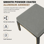 HOMREST Outdoor Couch Aluminum Patio Furniture Sofa, Loveseat and Ottoman, All-Weather Metal Outdoor Patio Furniture with Cushions, (Dark Grey) | Sofa