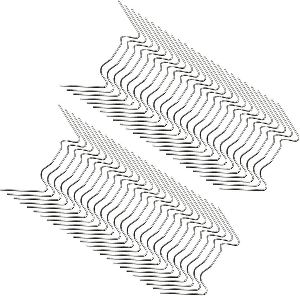 MDEOOSKY 50pcs Greenhouse Glazing Clips Stainless Steel W Type Clip Leaf Spring Clips Mini for Hanging Leaf Spring Clips Wire Fixing Clips for Greenhouse Glass