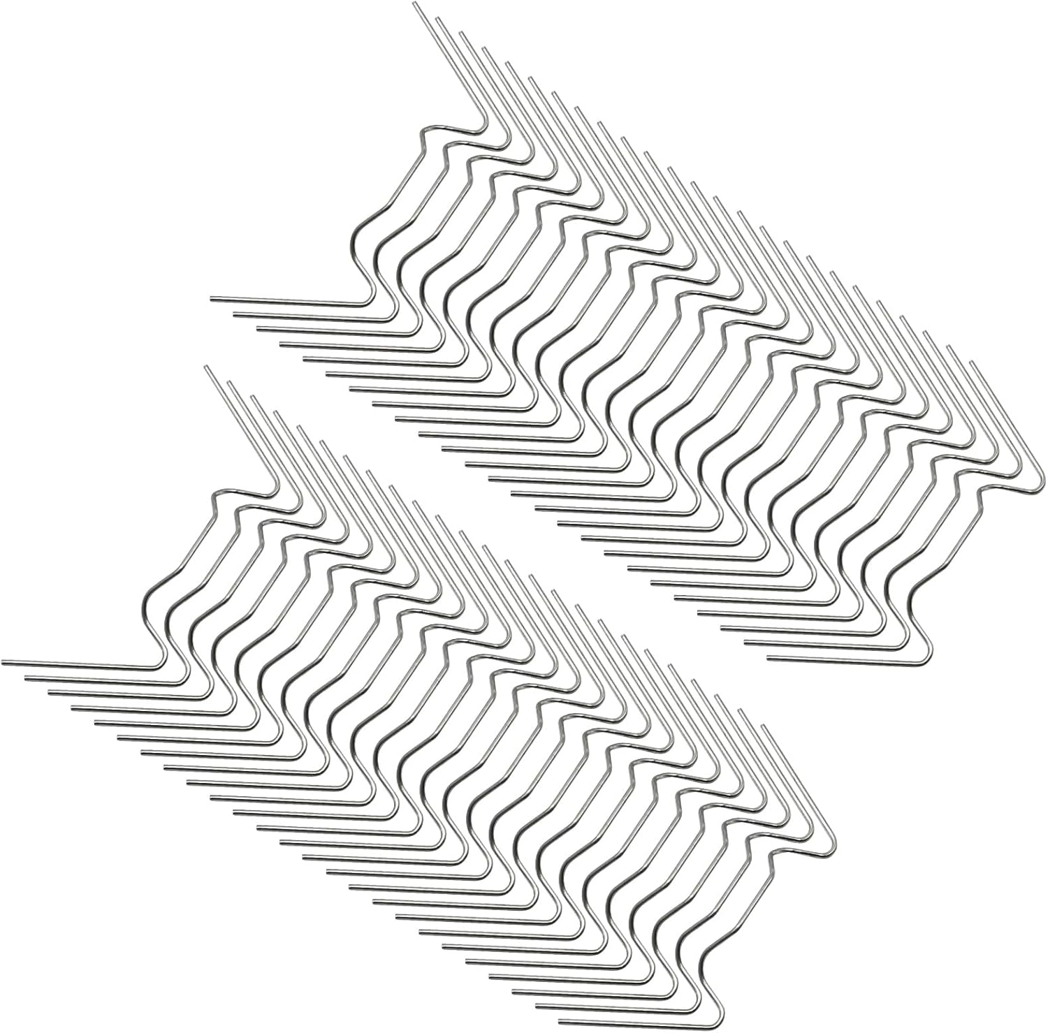 MDEOOSKY 50pcs Greenhouse Glazing Clips Stainless Steel W Type Clip Leaf Spring Clips Mini for Hanging Leaf Spring Clips Wire Fixing Clips for Greenhouse Glass