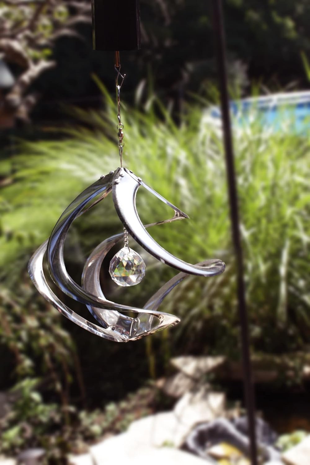 Red Carpet Studios The Original Helix Cosmix Wind Spinner, 11-Inch, Chrome and Crystal