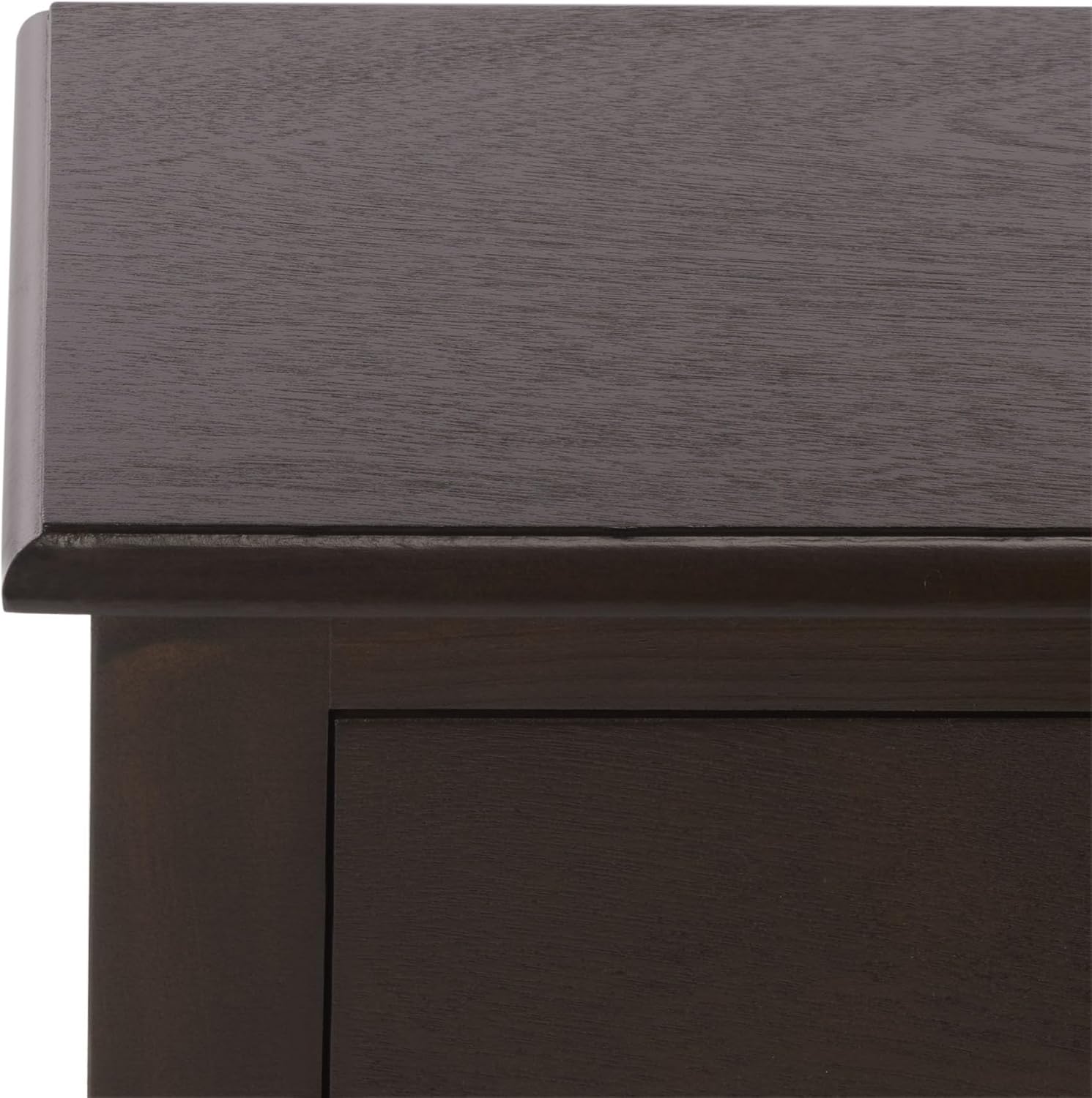 SAFAVIEH Furniture - Athena 2-Drawer Console Table - Dark Chocolate - Solid Wood - Farmhouse Classic Design - Ideal for Entryway, Living Room, Hallway, 35.5" W x 13" D x 29.5" H (CNS5702D)