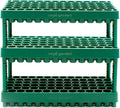 Vego garden 10" x 20" 76 Cells Seed Starter Tray Stackable Seedling Starting Germination Trays for Plants Planting Vegetables Herbs Flowers, 3 Sets