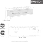 60.2'' Wide Upholstered Storage End of Bed Bench, Tufted Flip-Top Accent Window Bench Footrest Stool Ottoman with Legs for Living Room, Bedroom, Entryway, Dining Room, Dorm, Corner (Beige+Chenille)