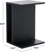SAFAVIEH Home Collection Aeon Black C-Shape End Table