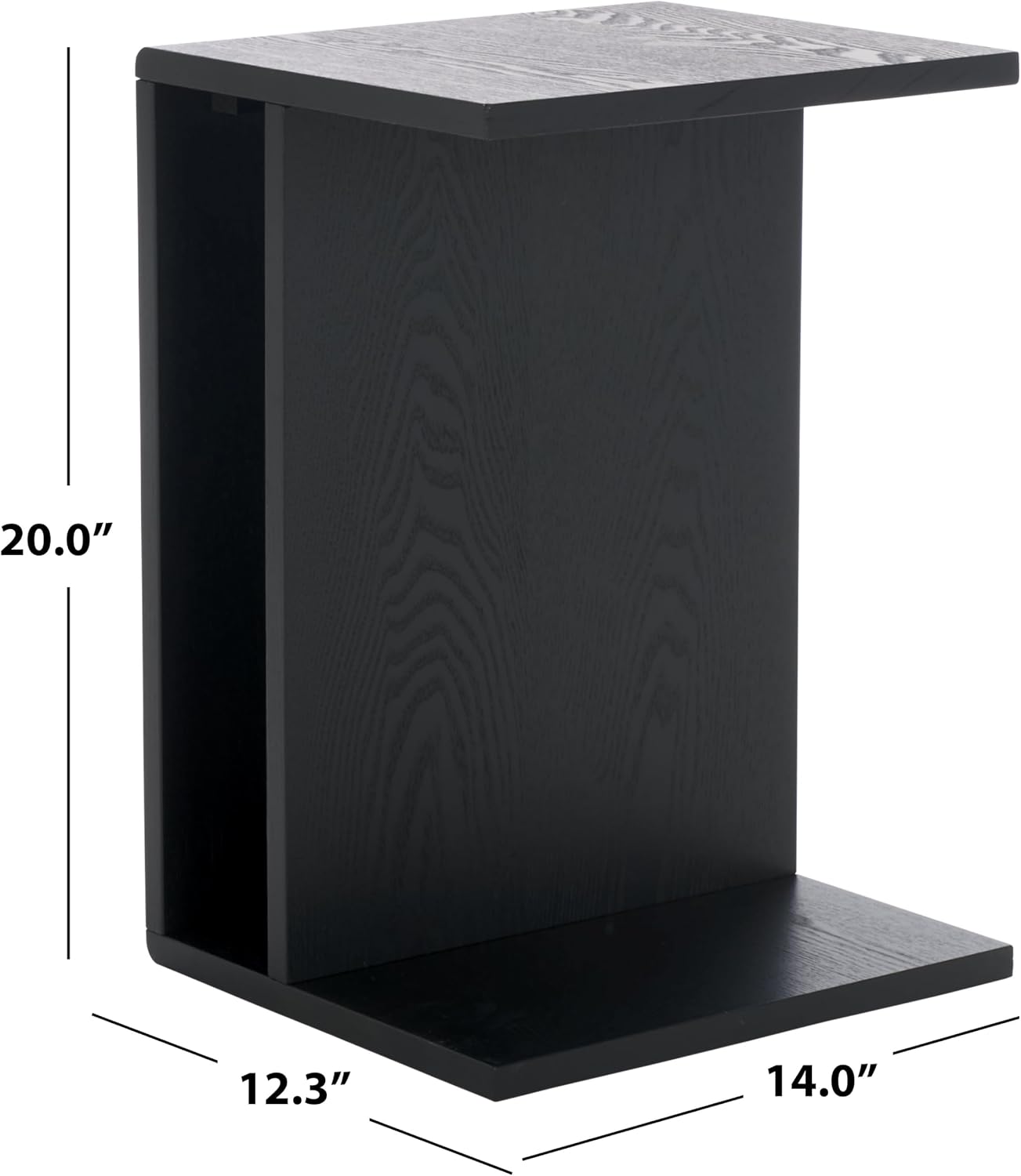 SAFAVIEH Home Collection Aeon Black C-Shape End Table
