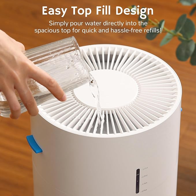 Airthereal 2 in 1 Air Purifier with Humidifier for large room up to 1325 ft², with 3-Stage Filters, Air Quality Monitor and Quiet Sleep Mode, Evaporative Humidifier with Auto Humidity Control, AEH300