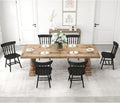 chairus Vintage Black Dining Chairs Set of 6, Farmhouse Windsor Wooden Dining Room Chairs with Turned Spindle Back & Legs, Traditional Colonial Armless Side Kitchen Chairs