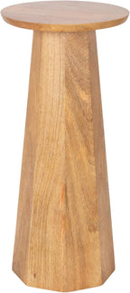 Kate and Laurel Hemingson Modern Mango Wood Round Drink Table, 10 x 10 x 22, Natural Wood, Mid-Century Circle Pedestal Table for Use as Bedroom Nightstand, Indoor Plant Stand, or Living Room Accent