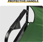 26" Tall Directors Chair, Outdoor Height Seat Folding Chair with Side Table & Storage Bag, Support for 300Lbs, Portable Makeup Artist Chair with Bar Height (Green)