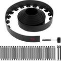 VEVOR Landscape Edging, 66 ft x 4 in Plastic Garden Border Edging with 60 Spikes & 2 Ground Stakes, No Dig, Flexible Lawn Edgings Roll, UV-Resistant Mini Fence Borders for Flower Beds Yard Paver
