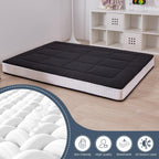 MAXYOYO 6" Extra Thick Floor Futon Mattress, Foldable Japanese Floor Mattress for Adults, Roll Up Tatami Pad for Guest Room, Black, Queen
