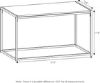 FURINNO Camnus Modern Living Coffee Table, Americano, 15.74 in x 30 in x 17.51 in