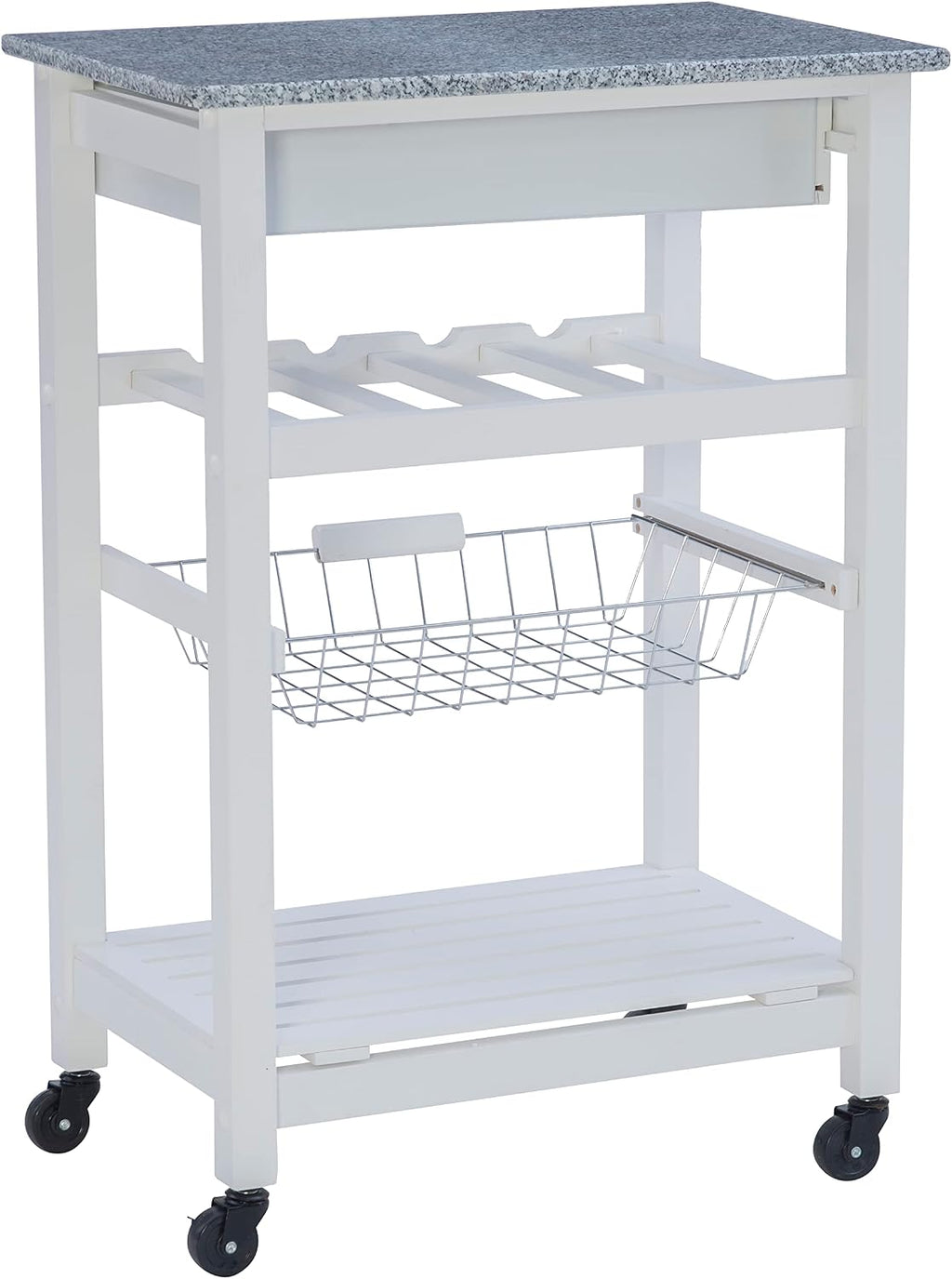 Linon Kitchen Island, White, 22.88 x 15.75 x 33.88