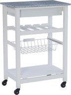 Linon Kitchen Island, White, 22.88 x 15.75 x 33.88