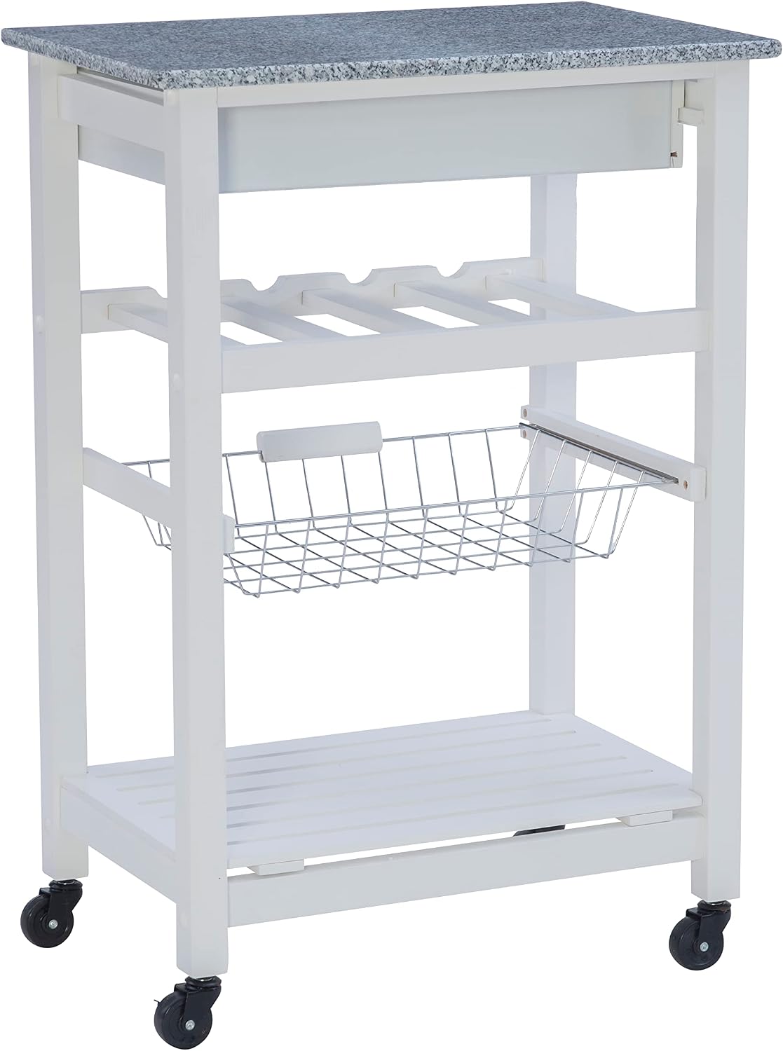 Linon Kitchen Island, White, 22.88 x 15.75 x 33.88