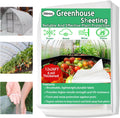 12FTx26FT Greenhouse Plastic Sheeting, 6 Mil Thick Clear Polyethylene Film, Waterproof Wind Frost Dust UV Resistant Green House Plastic Covering for Outdoor Plant, Garden, (12ft x 26ft)