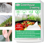 12FTx26FT Greenhouse Plastic Sheeting, 6 Mil Thick Clear Polyethylene Film, Waterproof Wind Frost Dust UV Resistant Green House Plastic Covering for Outdoor Plant, Garden, (12ft x 26ft)