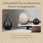 Young's Inc Stoneware Round Tabletop Vase – Modern Artistic Decorative Sphere, Abstract Home Accent for Tables, Shelves & Gifting, 5.9” Tall