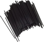 Black Mini Drink Stirrers - 5 Inch Plastic Coffee & Cocktail Stirrer Straws (500 Straws)