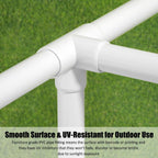 4PCS 1-1/2Inch Elbow Fittings, 4-Way Heavy Duty PVC Pipe Fitting, Corner Fitting for Water Supplies & DIY Garden Shelf