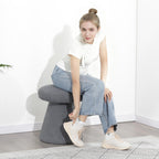 Joveco Ottoman Foot Rest,Mushroom Foot Stool,Upholstered Teddy Velvet Vanity Stools