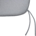 SleepMan Outdoor 17"x16" Chair Cushions with Ties Set of 8, Water Resistant All Weather U-Shape Seat Pads for Patio Garden Furniture Indoor Fade Resistant Patio Cushions (Light Grey)