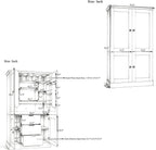 70.9" Tall Kitchen Pantry Cabinet with 4 Doors 3 Drawers 6 Wine Racks & Removable Shelves, Freestanding Storage Cabinets with Built-in Workstation for Kitchen Dining Room Living Room(White)