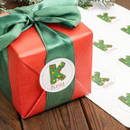 callie Personalized Santa Stickers with Initial Name, Custom Christmas Waterproof Cute Labels for Gift Box, Party Decorations, Envelopes, 30pcs