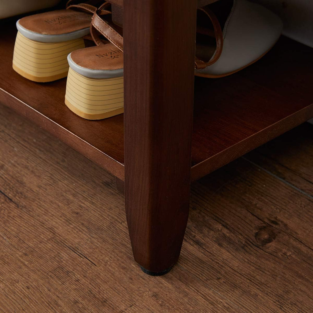 XKZG Shoe Rack Bench Wooden Shoe Storage Bench Rustic Solid Wood Entryway Bench (Brown,31.5")