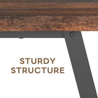 43" Wood Long Modern Farmhouse Entryway Bench, Wood Bedroom End of BedBench, Vintage Mid Century Rustic Style, Perfect for Mudroom, Storage, Living Room, Kitchen Rustic Brown and Black
