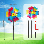 4PCS Wind Spinners for Yard and Garden, Sparkly Lawn Yard Decorations Pinwheels Colorful Whirligigs Windmill for Christmas Outdoor Decor (Sparkly)