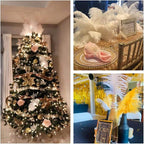 Ballinger Large White Ostrich Feathers - 24Pcs 12-14inch Large Feathers for Vase,Party Centerpieces,Wedding and Home Decor