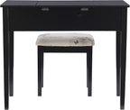 Linon Vanity Set, Black