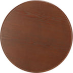SAFAVIEH Home Collection Alanka Walnut Brown 2-Leg Round Top End Table
