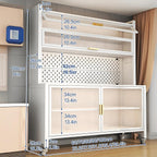 Kitchen Pantry Storage Cabinet with Adjustable Shelves, Pantry Storage Cabinet, Freestanding Cupboard for Kitchen, Dining Room(Gray,188x100cm/74x39.4in)