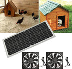 20W Solar Exhaust Fan for Chicken Coop, Sheds, Greenhouses, Dog Houses, Windows, Attics, Solar Powered Fan with Metal Frame, Easy Plug and Play Installation