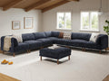 Cloud Sectional Couches for Living Room,Modular Sectional Sofa,Blue | Extra Deep 8 Seater,Mid Century Modern Oversized Couches With Ottoman,Solid Wood Leg,Large Sofa for Big Space,Office