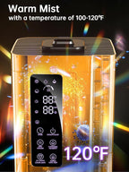 2.64Gal Humidifiers for Bedroom Large Room, Warm and Cool Mist up to 500ft², Top Fill Diffuser Ambient Light, 3 Mist Modes, 24H Timer, 35dB Quiet Humidifier for Home Office Plant