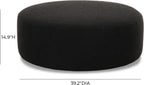 Tov Furniture Broohah Black Boucle Ottoman