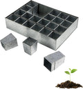 Kings County Tools Seed Starter Tray - Galvanized Steel Metal Seedling Tray with 24 Plant Starter Pots for Planting Seeds-Germination Kit for Sprouting, Greenhouse Accessories and Gardening Gifts
