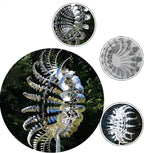 Unique and Magical Metal Windmill, 3D Wind Powered Kinetic Sculpture, Wind Spinner Solar, Wind Spinners for Yard and Garden, Windmill Catchers Outdoor Patio Decoration