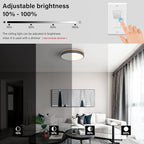 15.7" Minimalist Style Flush Mount Dimmable Ceiling LED Lightning Fixtures Close to Ceiling Easy Install for Bedroom Bathroom Laundry Room Porch Kitchen
