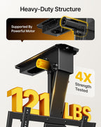 monTEK Motorized Ceiling TV Mount for 32-75 Inch TVs, Holds up to 121 lb | Lower VESA fit helps avoid ceiling contact; electric flip-down, remote/app/voice, max VESA 600x400 mm, flat/pitched ceilings