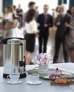 Coffee Urn 100 Cup, Stainless Steel Commercial Coffee Maker 14L/3.7 Gal Electric Hot Beverage Dispenser Large Hot Water Dispenser Coffee Dispenser Hot Water Urn For Business, Catering, Party