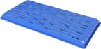 SUNPACK 10" x 20" Heavy Duty Shallow Plastic Seed Starting Tray, Blue, 1" (Pack of 10) - Lined with Drainage Holes for Excess Water and Aeration, Ideal for Greenhouses or Indoor Gardening
