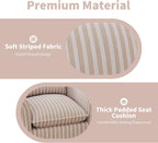 INZOY Swivel Accent Chair with Thick Padded Backrest Cushion, Swivel Reading Chair for Living Room Bedroom Small Spaces, Brown