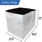 A.A 30 Gallon Grow Bags Black and White Poly Nursery Bags for Plants, Tree Grow, Greenhouse (10 Pack)