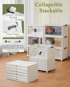 OlarHike 48QT Storage Bins with Lids for Home, Office, Closet, Dorm, 6 Pack