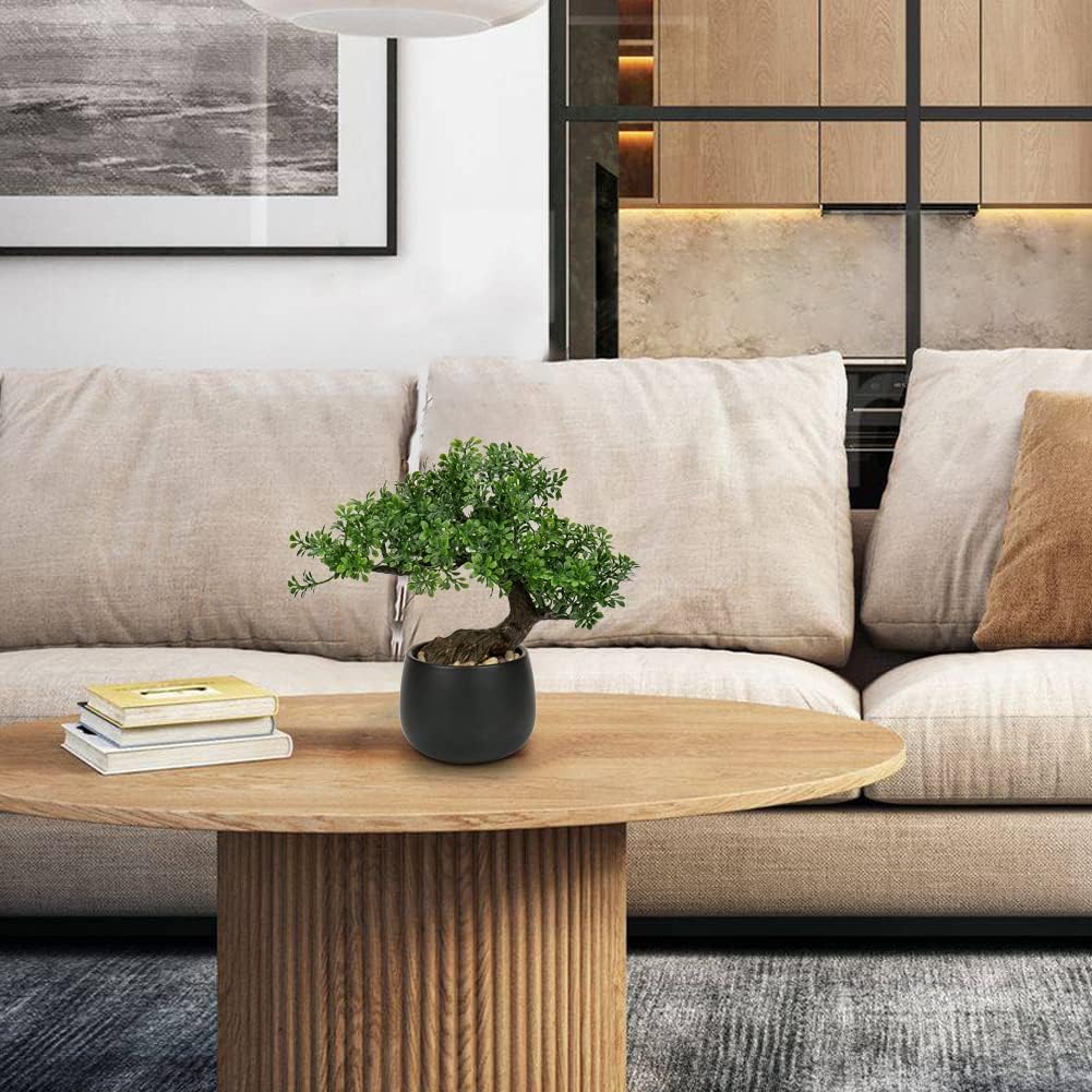 Artificial Bonsai Tree Juniper Faux Plants Indoor Fake Plants Decor with Ceramic Pots for Home Table Office Desk Bathroom Shelf Bedroom Living Room Farmhouse Decorations