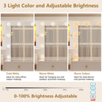 62 Inch Large Makeup Vanity Desk with Mirror and Lights 3 Color Lighting, Glass Top Vanity Table with Power Outlet and RGB Glass Cabinet, 8 Drawers Dressing Table for Bedroom and Dressing Room, White